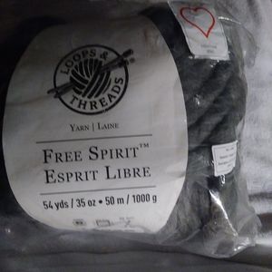 2 pkgs free spirit 54 yds. 35oz gray yarn